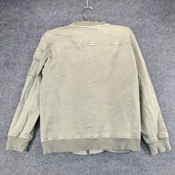 Treasure and Bond Full Zip Jacket Size L 10/12 Green Shoulder Pocket - Picture 3 of 13